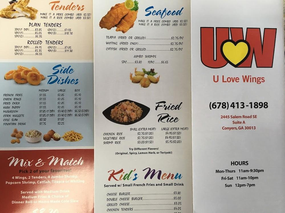 U Love Wings Menu image 2